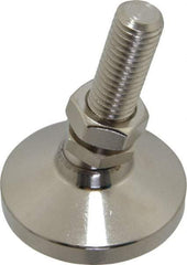 Gibraltar - 5/8-11 Bolt Thread, Studded Pivotal Stud Mount Leveling Pad & Mount - 6,000 Max Lb Capacity, 2-1/2" Base Diam - Americas Industrial Supply