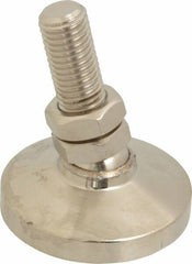 Gibraltar - 3/4-10 Bolt Thread, Studded Pivotal Stud Mount Leveling Pad & Mount - 7,400 Max Lb Capacity, 3" Base Diam - Americas Industrial Supply