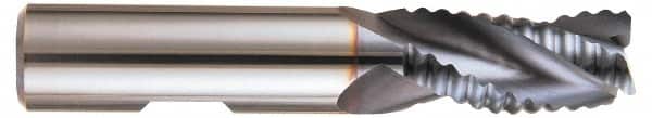 Kennametal - 1" Diam, Fine Pitch, 2-1/4" LOC, 3 Flute Solid Carbide Roughing Square End Mill - Uncoated, 5" OAL, 1" Shank Diam, Single End, Centercutting, 37° Helix - Americas Industrial Supply