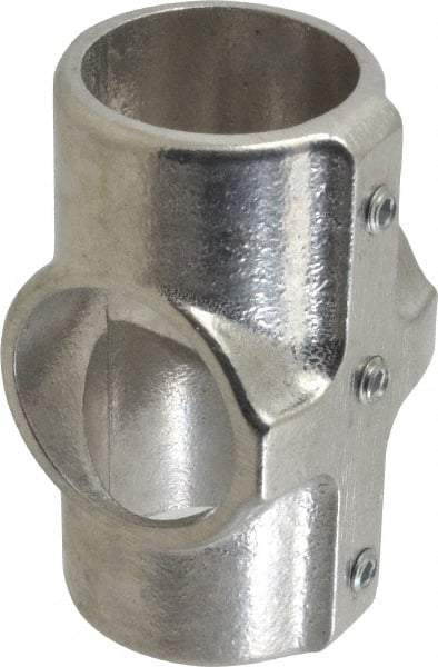 Hollaender - 1-1/2" Pipe, Cross-E, Aluminum Alloy Cross Pipe Rail Fitting - Bright Finish - Americas Industrial Supply