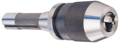 Albrecht - 4MT, 1/8 to 5/8" Capacity, Steel Integral Shank Drill Chuck - Keyless, Taper Shank, 2-1/4" Sleeve Diam, 3-9/16" Open Length - Exact Industrial Supply