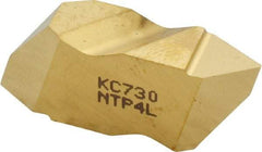 Kennametal - NTP4 Grade KC730, Internal/External Partial Profile 60° Threading Insert - 1.25 to 6.25mm & 4 to 20 TPI Ext Pitch, 20 to 6.25mm & 4 to 12 TPI Int Pitch, Left Hand Insert, TiN Finish, Carbide - Americas Industrial Supply