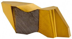Kennametal - NAS3 Grade KC730, Internal/External Stub Acme Threading Insert - 6 TPI Int Pitch, Left Hand Insert, TiN Finish, Carbide - Americas Industrial Supply