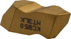 Kennametal - NT3 K Grade KC850, Internal/External Partial Profile 60° Threading Insert - 1.25 to 40mm & 6 to 20 TPI Ext Pitch, 20 to 50mm & 5 to 12 TPI Int Pitch, Left Hand Insert, TiC/TiCN/TiN Finish, Carbide - Americas Industrial Supply