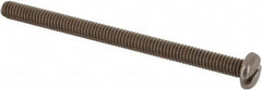 Value Collection - #8-32 UNC, 2-1/2" Length Under Head Slotted Drive Machine Screw - Pan Head, Grade 18-8 Stainless Steel, Uncoated, Without Washer - Americas Industrial Supply