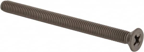 Value Collection - #10-32 UNF, 2-1/2" Length Under Head Phillips Drive Machine Screw - Flat Head, Grade 18-8 Stainless Steel, Uncoated, Without Washer - Americas Industrial Supply