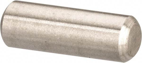 Value Collection - 1/8" Diam x 3/8" Pin Length 316 Stainless Steel Standard Dowel Pin - Bright Finish, 2 Beveled End - Americas Industrial Supply