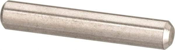 Value Collection - 1/8" Diam x 1/2" Pin Length 316 Stainless Steel Standard Dowel Pin - Bright Finish, 2 Beveled End - Americas Industrial Supply