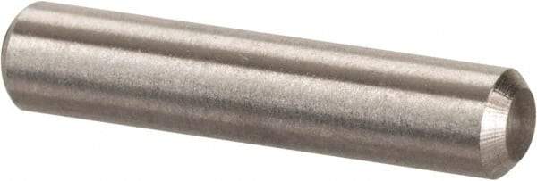 Value Collection - 1/8" Diam x 5/8" Pin Length 316 Stainless Steel Standard Dowel Pin - Bright Finish, 2 Beveled End - Americas Industrial Supply