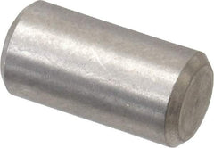 Value Collection - 1/4" Diam x 1/2" Pin Length 316 Stainless Steel Standard Dowel Pin - Bright Finish, 2 Beveled End - Americas Industrial Supply