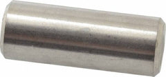 Value Collection - 3/8" Diam x 1" Pin Length 316 Stainless Steel Standard Dowel Pin - Bright Finish, 2 Beveled End - Americas Industrial Supply