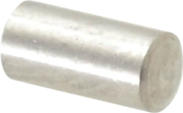 Value Collection - 3mm Diam x 6mm Pin Length 316 Stainless Steel Standard Dowel Pin - Bright Finish, 1 Rounded End - Americas Industrial Supply