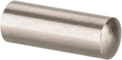 Value Collection - 3mm Diam x 8mm Pin Length 316 Stainless Steel Standard Dowel Pin - Bright Finish, 1 Rounded End - Americas Industrial Supply