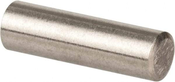 Value Collection - 3mm Diam x 10mm Pin Length 316 Stainless Steel Standard Dowel Pin - Bright Finish, 1 Rounded End - Americas Industrial Supply