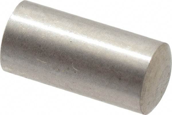 Value Collection - 4mm Diam x 8mm Pin Length 316 Stainless Steel Standard Dowel Pin - Bright Finish, 1 Rounded End - Americas Industrial Supply