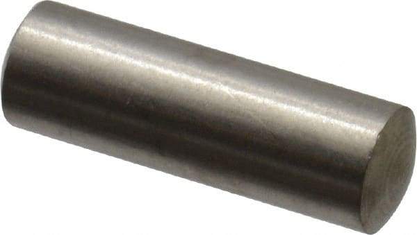 Value Collection - 4mm Diam x 12mm Pin Length 316 Stainless Steel Standard Dowel Pin - Bright Finish, 1 Rounded End - Americas Industrial Supply