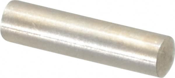 Value Collection - 4mm Diam x 16mm Pin Length 316 Stainless Steel Standard Dowel Pin - Bright Finish, 1 Rounded End - Americas Industrial Supply