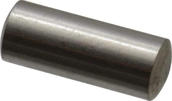 Value Collection - 5mm Diam x 12mm Pin Length 316 Stainless Steel Standard Dowel Pin - Bright Finish, 1 Rounded End - Americas Industrial Supply