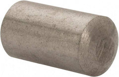 Value Collection - 6mm Diam x 10mm Pin Length 316 Stainless Steel Standard Dowel Pin - Bright Finish, 1 Rounded End - Americas Industrial Supply