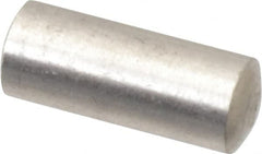 Value Collection - 6mm Diam x 14mm Pin Length 316 Stainless Steel Standard Dowel Pin - Bright Finish, 1 Rounded End - Americas Industrial Supply