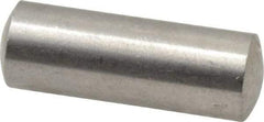 Value Collection - 6mm Diam x 16mm Pin Length 316 Stainless Steel Standard Dowel Pin - Bright Finish, 1 Rounded End - Americas Industrial Supply