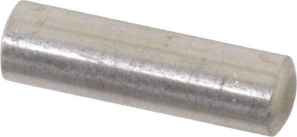 Value Collection - 6mm Diam x 20mm Pin Length 316 Stainless Steel Standard Dowel Pin - Bright Finish, 1 Rounded End - Americas Industrial Supply