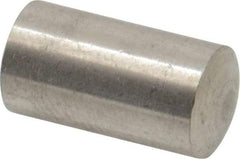 Value Collection - 8mm Diam x 14mm Pin Length 316 Stainless Steel Standard Dowel Pin - Bright Finish, 1 Rounded End - Americas Industrial Supply