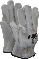 Novax - Class 00 & 0, Size 2XL (11), 10" Long, Grain Goatskin Leather Protector - Natural, Not for Electrical Protection (ASTM F696-02), Wear Over Rubber Insulating Gloves, ASTM F696-02 - Americas Industrial Supply