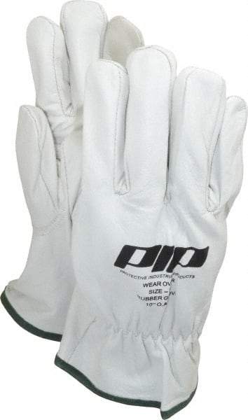 Novax - Class 00 & 0, Size L (9), 10" Long, Grain Goatskin Leather Protector - Natural, Not for Electrical Protection (ASTM F696-02), Wear Over Rubber Insulating Gloves, ASTM F696-02 - Americas Industrial Supply