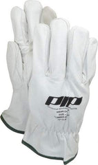 Novax - Class 00 & 0, Size L (9), 10" Long, Grain Goatskin Leather Protector - Natural, Not for Electrical Protection (ASTM F696-02), Wear Over Rubber Insulating Gloves, ASTM F696-02 - Americas Industrial Supply