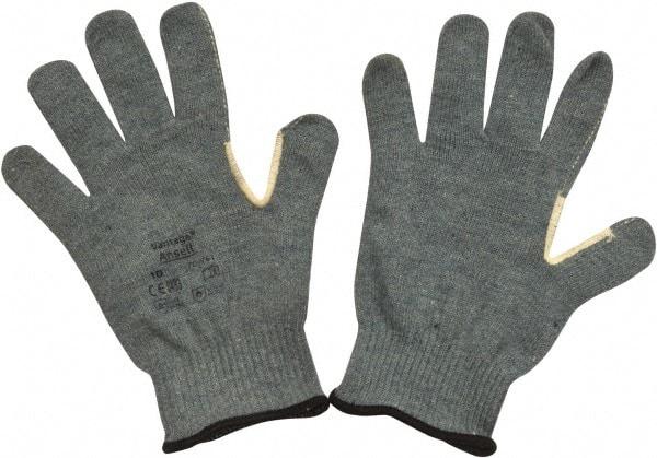 Ansell - Size XL (10), ANSI Cut Lvl 4, Abrasion Lvl 2, Kevlar/Polycotton Cut Resistant Gloves - Kevlar/Poly/Cotton Lining, Knit Wrist, Gray, Paired - Americas Industrial Supply
