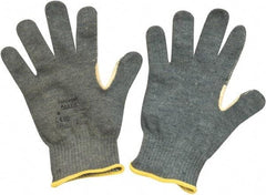 Ansell - Size M (8), ANSI Cut Lvl 4, Abrasion Lvl 2, Kevlar/Polycotton Cut Resistant Gloves - Kevlar/Poly/Cotton Lining, Knit Wrist, Gray, Paired - Americas Industrial Supply