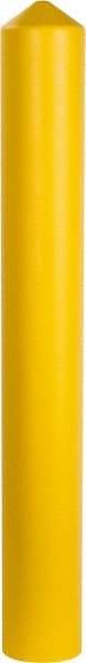 Eagle - 7-1/4" Wide x 7-1/4" Deep x 56" High, 6" Bollard Cover - Yellow, High Density Polyethylene, 6 Lb, Smooth Surface - Americas Industrial Supply