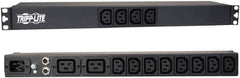 Tripp-Lite - 14 Outlets, 100/240 Volts, 20 Amps, 15' Cord, Power Outlet Strip - Rack Mount, C13/C19 NEMA Configuration, 19" Strip - Americas Industrial Supply