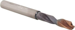 Walter-Titex - 13/64" 140° Spiral Flute Solid Carbide Screw Machine Drill Bit - Double Coating Finish, Right Hand Cut, 28mm Flute Length, 66mm OAL, X-treme Plus Point, Straight Shank, Through Coolant - Americas Industrial Supply