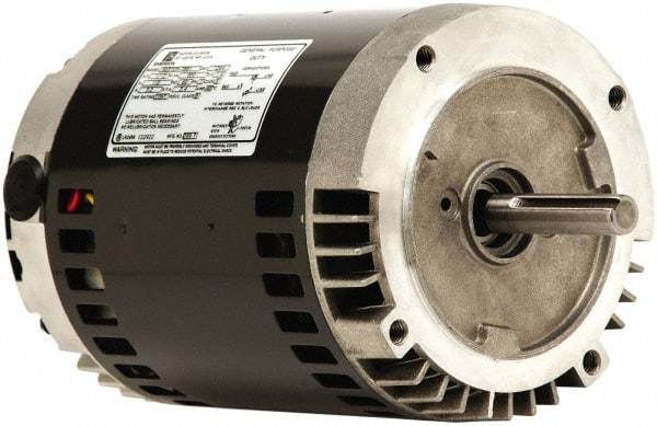 US Motors - 1-1/2 Max hp, 1,800 Max RPM, Single Cap Start Electric AC DC Motor - 115/208-230 V Input, Single Phase, 56C Frame, 5/8" Shaft Diam, C-Face Mount, ODP Enclosure - Americas Industrial Supply