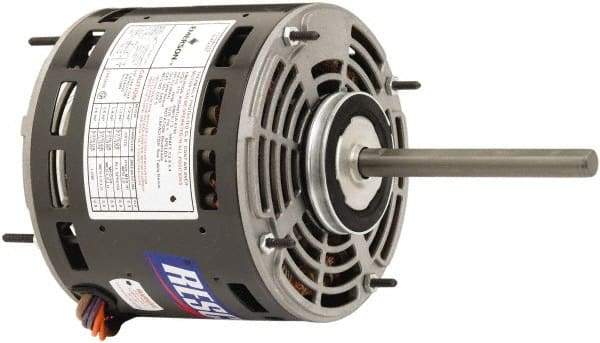 US Motors - 1/2 Max hp, 1,075 Max RPM, Permanent Split Cap Electric AC DC Motor - 208-230 V Input, Single Phase, 48Y Frame, 1/2" Shaft Diam, Stud Mount, TEAO Enclosure - Americas Industrial Supply