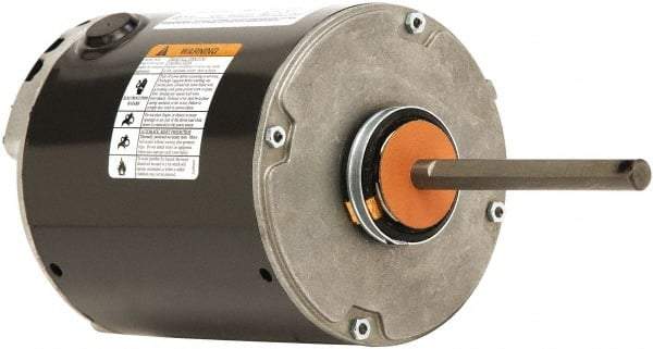 US Motors - 1/2 Max hp, 1,075 Max RPM, Permanent Split Cap Electric AC DC Motor - 208-230 V Input, Single Phase, 48Y Frame, 1/2" Shaft Diam, Belly Band Mount, TEAO Enclosure - Americas Industrial Supply