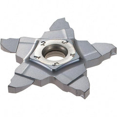 Iscar - PENTA34F239 IC908 Grade, 0.0941" Cutting Width, Carbide Cutoff Insert - Neutral Lead Angle, 0.0059" Cnr Rad, TiAlN Coated - Americas Industrial Supply