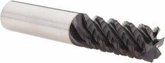 Guhring - 5/8" Diam, 1-1/4" LOC, 6 Flute Solid Carbide Corner Chamfer Roughing End Mill - FIREX Finish, 3-1/2" OAL, 5/8" Shank Diam, Single End, 45° Helix - Americas Industrial Supply