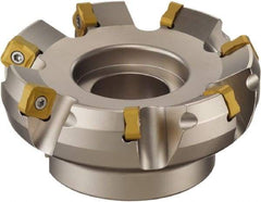 Sumitomo - 6" Cut Diam, 1-1/2" Arbor Hole, 0.314" Max Depth of Cut, 25° Indexable Chamfer & Angle Face Mill - 10 Inserts, SNMT 1205 Insert, Right Hand Cut, Series SumiMill - Americas Industrial Supply