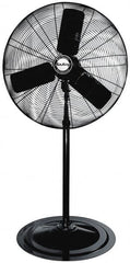 Air King - 30" Blade, 1/4 hp, 7,400 Max CFM, Single Phase Oscillating Pedestal Fan - 2.04 Amps, 120 Volts, 3 Speed - Americas Industrial Supply