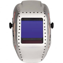 Jackson Safety - 3-1/4" Window Width x 4" Window Height, 9 to 13 Shade Auto-Darkening Lens, Fixed Front Welding Helmet - Graphics on Helmet Arc Angel Design, Thermoplastic Amber Lens - Americas Industrial Supply