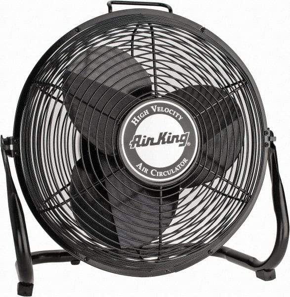 Air King - 14" Blade, 1/20 hp, 1,180, 1,470 & 1,650 CFM, Industrial Circulation Fan - Floor Stand, 120V Volts, 3 Speed - Americas Industrial Supply
