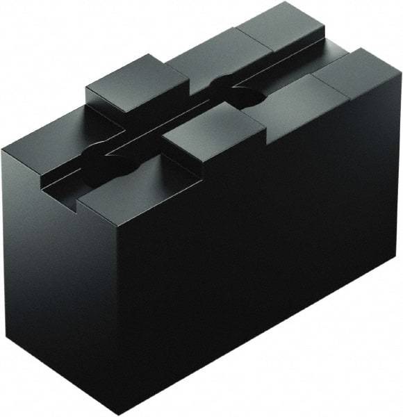 Schunk - 12" Max Chuck Capacity, Tongue & Groove Interface, Square Soft Lathe Chuck Jaw - 3 Jaw, Steel, 40mm Btw Mount Hole Ctrs, 100mm High, 12mm Groove, M12mm Fastener - Americas Industrial Supply