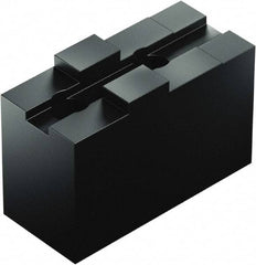 Schunk - 12" Max Chuck Capacity, Tongue & Groove Interface, Square Soft Lathe Chuck Jaw - 3 Jaw, Steel, 54mm Btw Mount Hole Ctrs, 150mm High, 12mm Groove, M12mm Fastener - Americas Industrial Supply