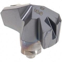 Iscar - Series ICK-2M, 0.665" Diam Grade IC908 140° Replaceable Drill Tip - Carbide, TiAlN Finish, 16 Seat Size, Through Coolant - Americas Industrial Supply
