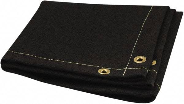 Steiner - 10' High x 8' Wide Coated Fiberglass Welding Blanket - Black, Grommet - Americas Industrial Supply