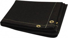 Steiner - 10' High x 8' Wide Coated Fiberglass Welding Blanket - Black, Grommet - Americas Industrial Supply