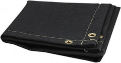 Steiner - 6' High x 6' Wide Coated Fiberglass Welding Blanket - Black, Grommet - Americas Industrial Supply